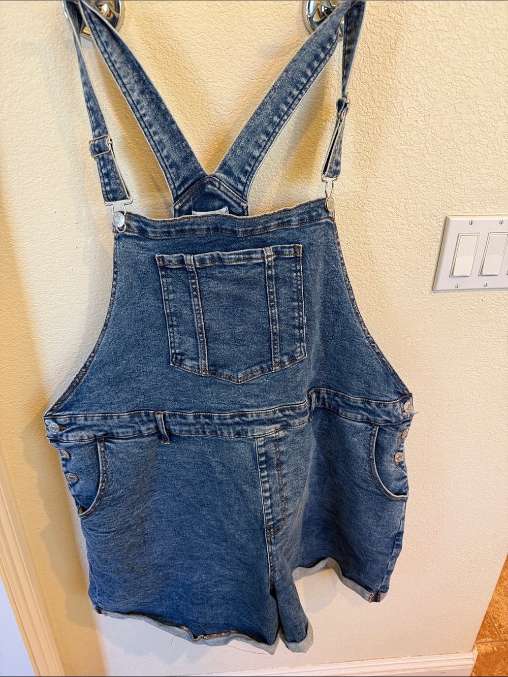 Ava & Viv Indigo Denim Short Overalls